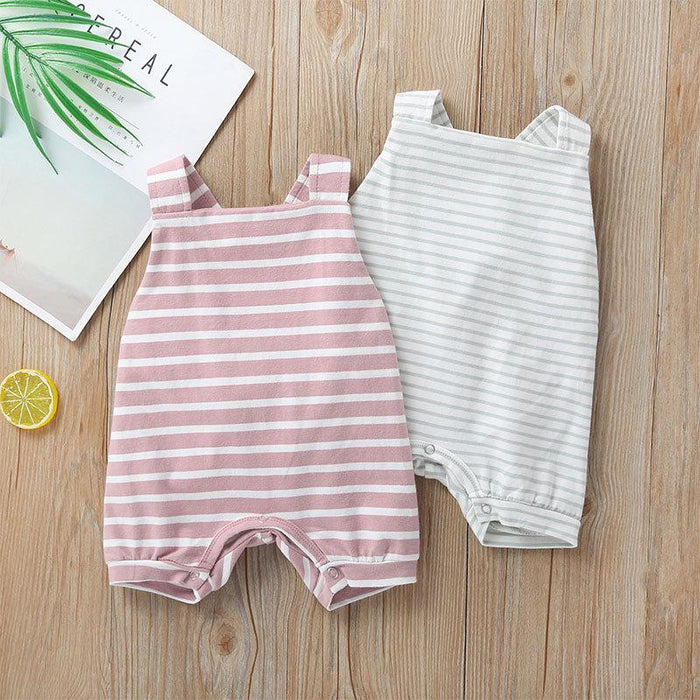 Boys and Girls Newborn Sleeveless Striped Bodysuit