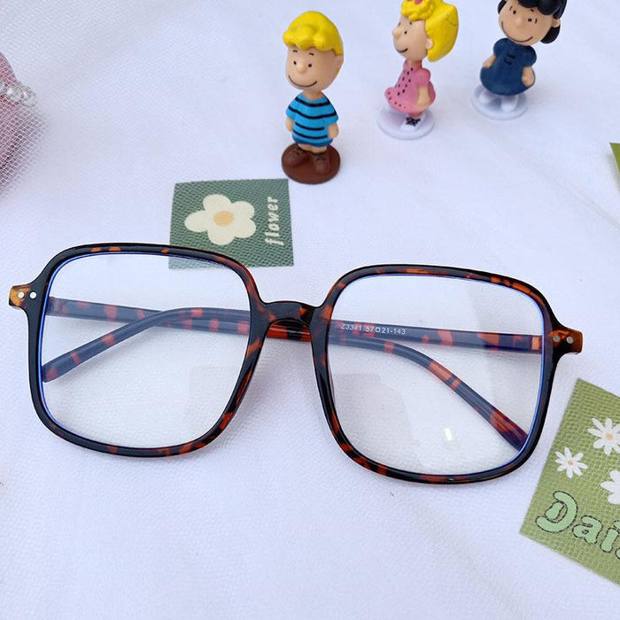 Blue Light Proof Square Eye Protection Large Frame Glasses