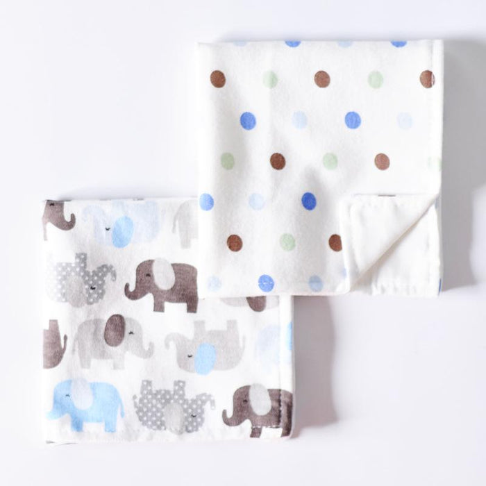 2Pcs/set Baby Cotton + Gauze Double-layer Square Saliva Towel