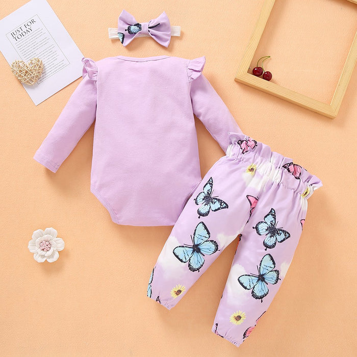 Baby children's Butterfly Sister long sleeved suit