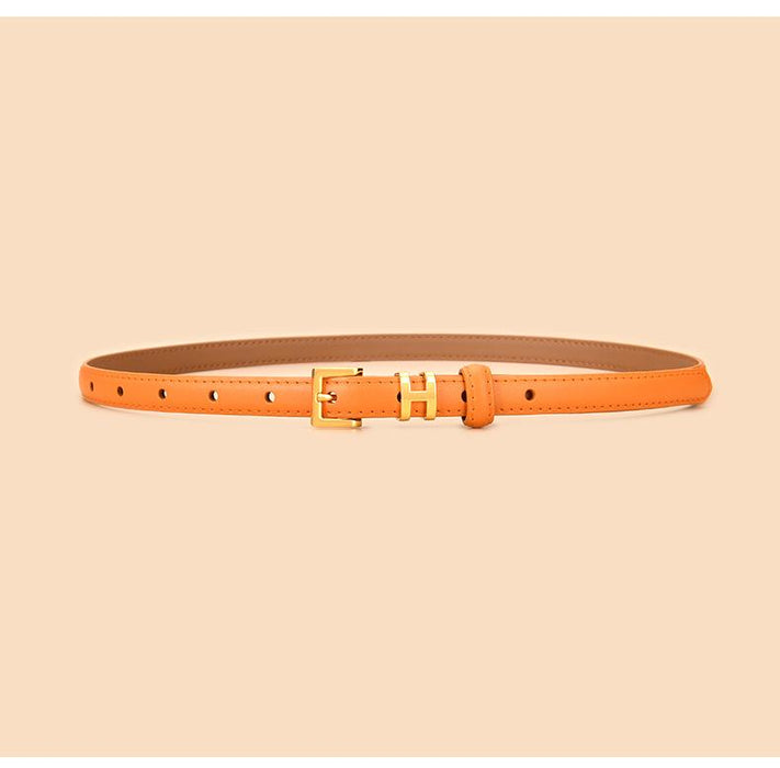 Fashionable and versatile cowhide waistband decorative dress real belt