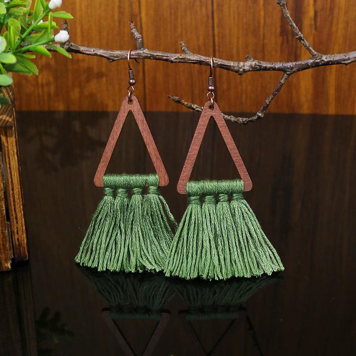 Bohemian Handwoven Ethnic Tassel Earrings