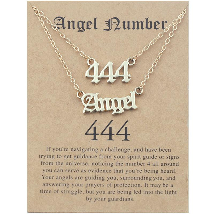 Angel Number Set Card Necklace