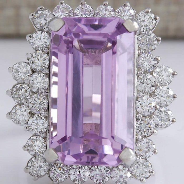 Fashion Luxury Women Pink Big  Zircon Rings