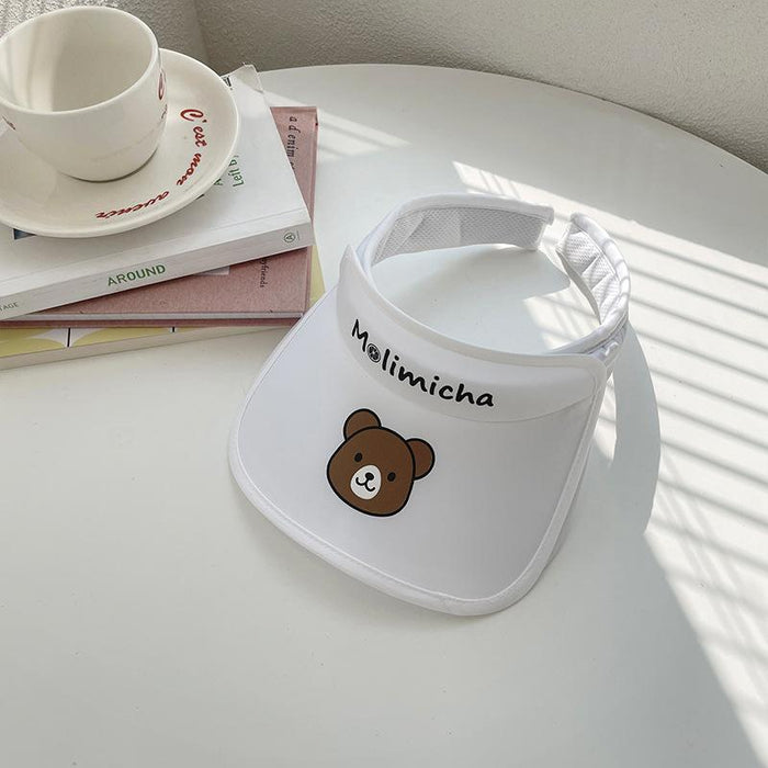 Summer Cute Cat Ears Children‘s Wide Brim Sun Hat