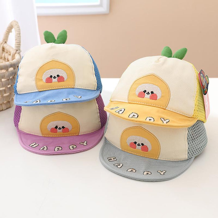 Summer Cute Baby Cartoon Color Matching Children's Net Cap