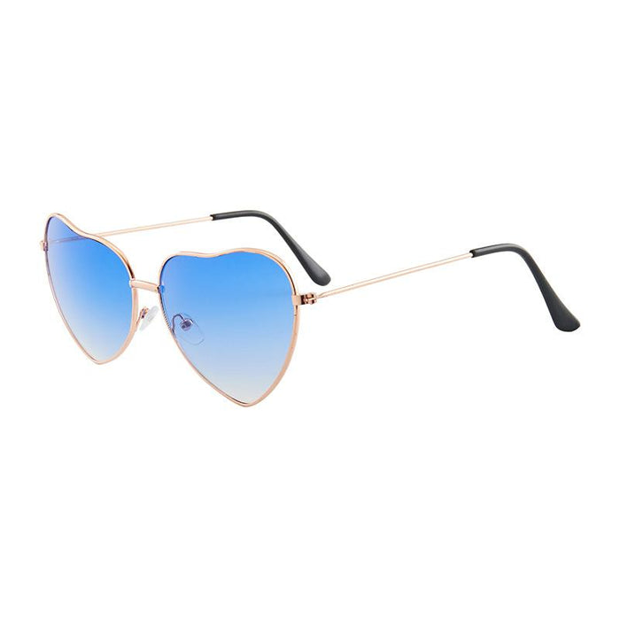 Metal heart Sunglasses peach heart sea piece