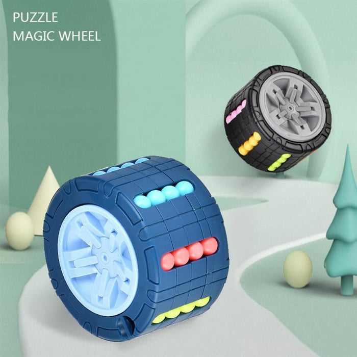 Spin and slide cube puzzle toy for kids