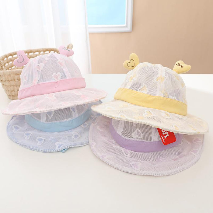 Summer Lace Cute Love Children's Mesh Hat