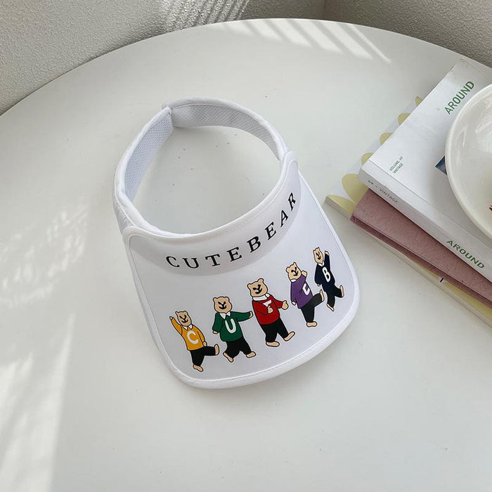 Summer Cute Cat Ears Children‘s Wide Brim Sun Hat