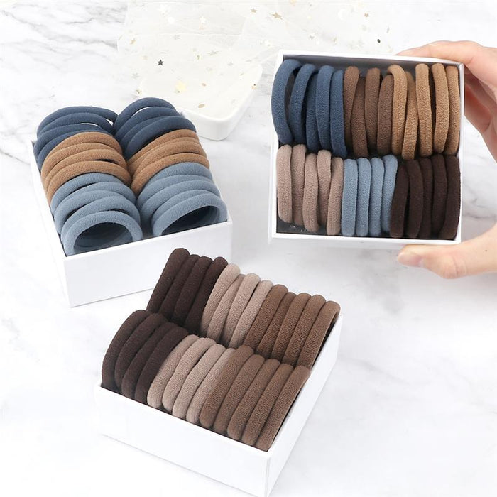 50PCS/Set Women Girls Basic Hair Bands