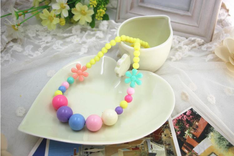 Children's Necklace Colorful Princess Acrylic Necklace