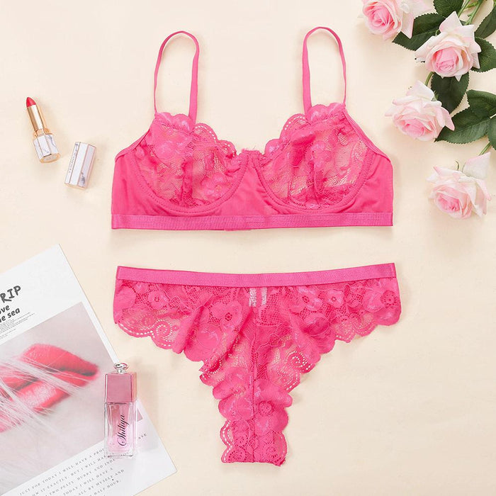 Women's Sexy Lingerie Fashion Lace Push Up Underwear Set