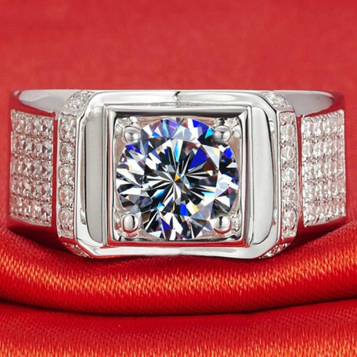 Gorgeous Men Jewelry White Zircon Rings