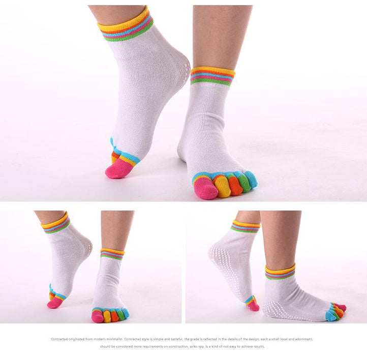 Cotton Yoga Cute Five-finger Socks