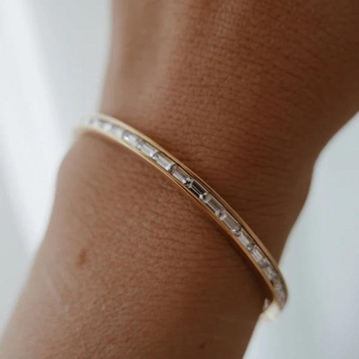 High Quality Stainless Steel Open Gold Bracelet