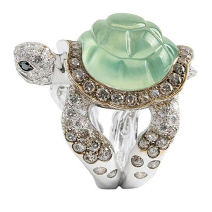 Grass Green Turtle Ring