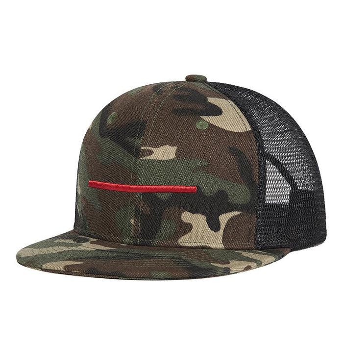 New Simple and Fashionable Horizontal Bar Camouflage Net Hat