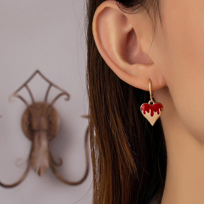 New Love Water Drops Shiny Personality Earrings