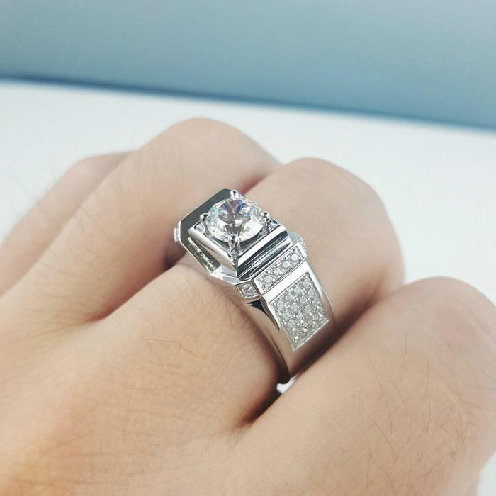 Gorgeous Men Jewelry White Zircon Rings