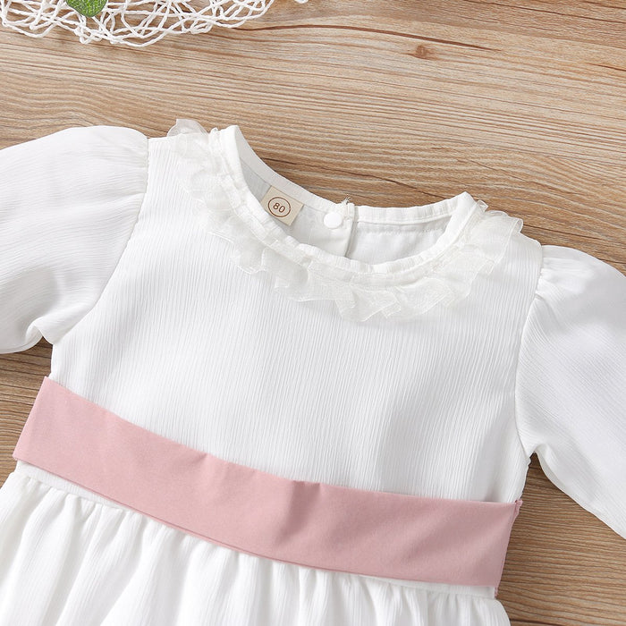White mesh Collar Chiffon baby triangle