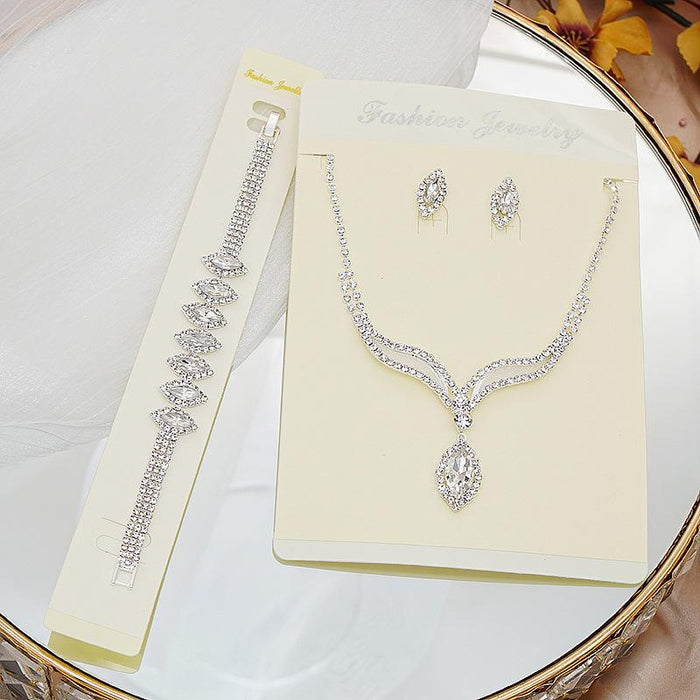 New Jewelry Necklace Set Necklace Earrings Bracelet Three Piece Set