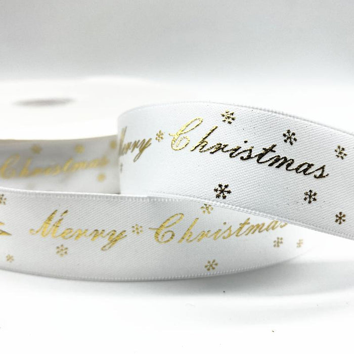 5yards 10mm 15mm 25mm Christmas Ribbon Printed