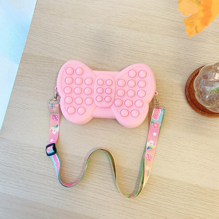 Bow Decompression Color Bag Children's Messenger Bag