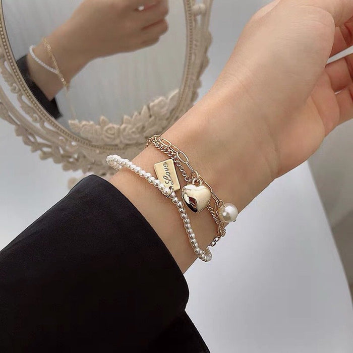 Temperament Versatile Small Fresh Letter Adjustable Bracelet
