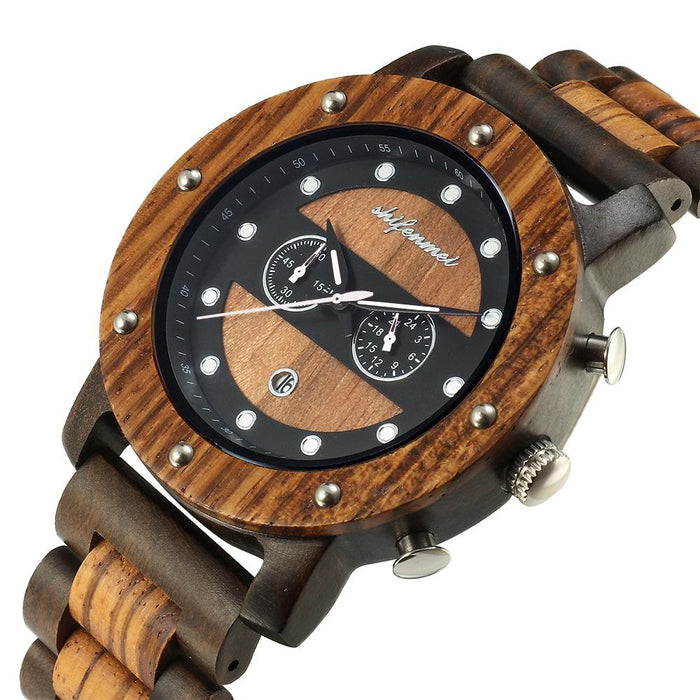 New Steel Room Men's Fashion Retro Multifunctional Quartz Watch