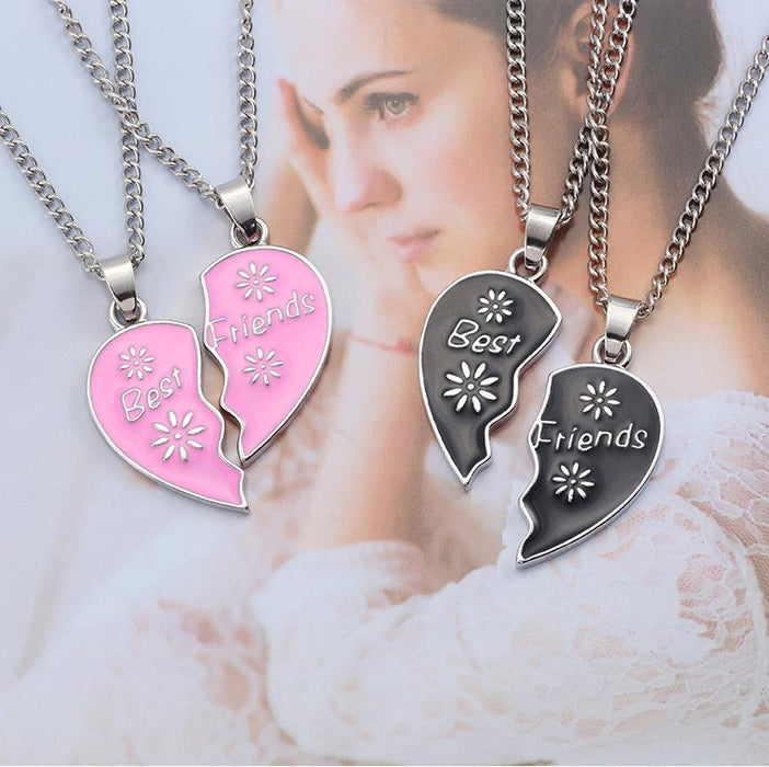 2 Pcs/ Set Best Friends Honey Love Couple Necklace