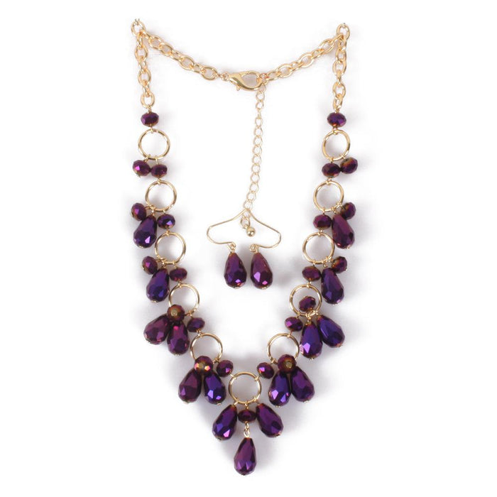 Female Jewelry Exaggerated Crystal Pendant Necklace Accessories