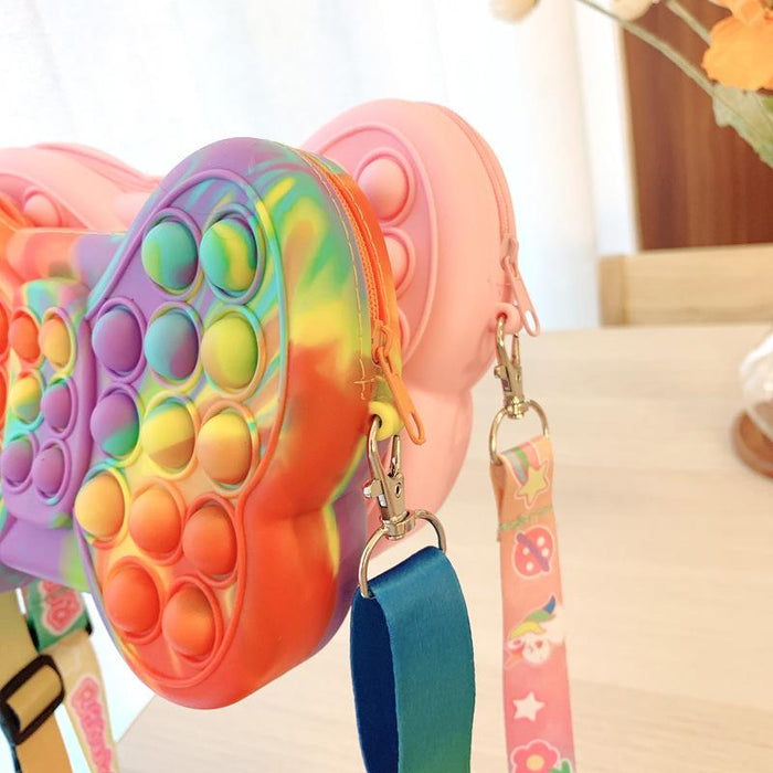 Bow Decompression Color Bag Children's Messenger Bag