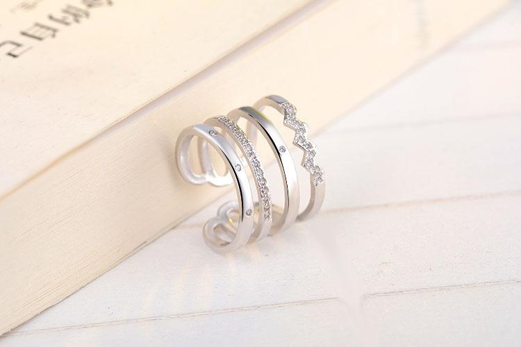 Personality Exaggerated Multi-layer Opening Tail Ring