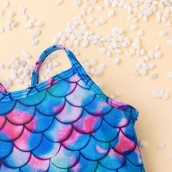 Fashionable Children's Suspender Mermaid Swimsuit