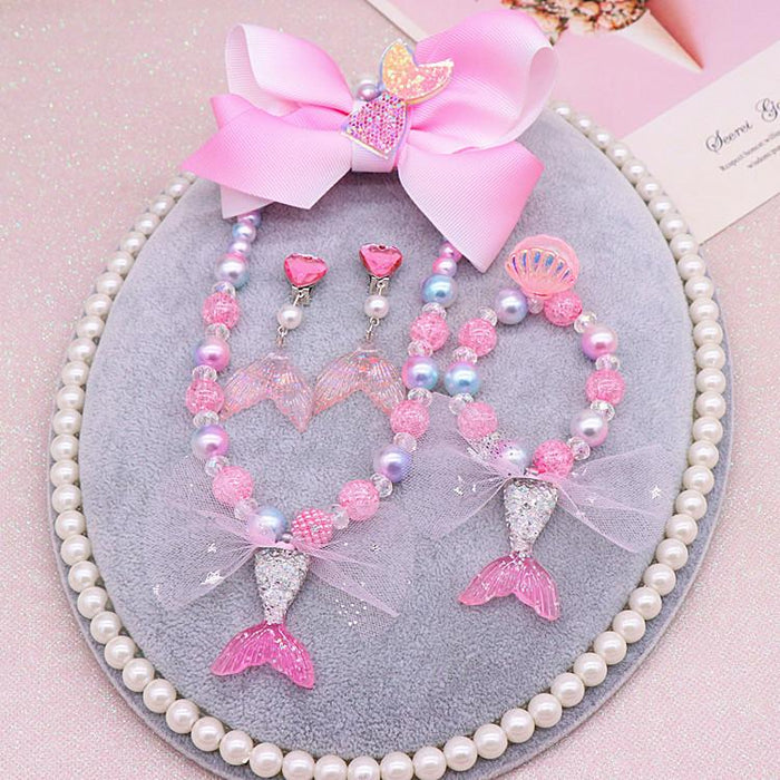 New Children's Necklace Set Fishtail Shell Accessories