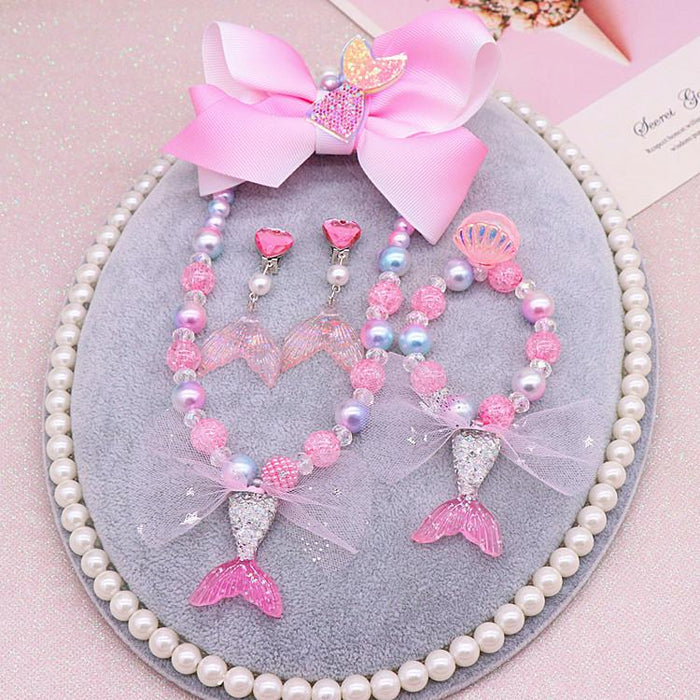 New Children's Necklace Set Fishtail Shell Accessories