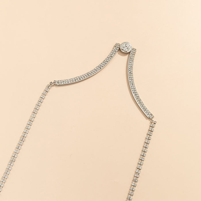 Geometric U-shaped Full Drill Sexy Chest Chain