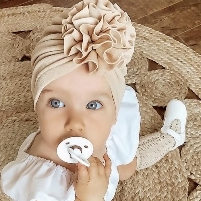Cute Flower Baby Girl Indian Hat Infant Headwrap