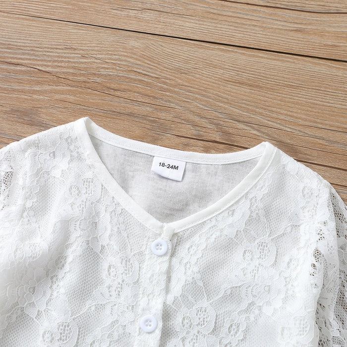 White trumpet sleeve top sunflower flared pants pants two pieces