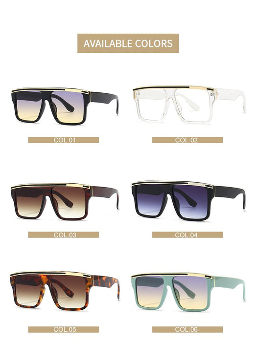 Retro square walk show large frame sunglasses