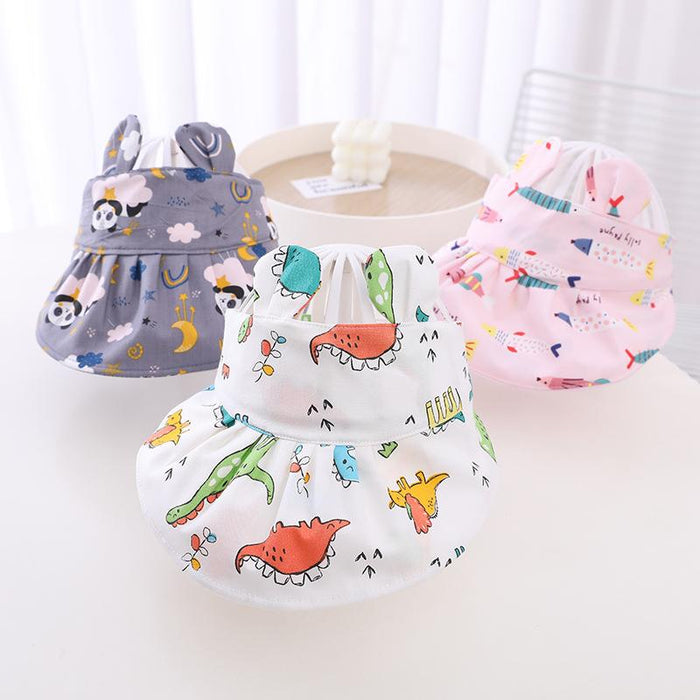 Summer Children Cartoon Animal Ears Empty Sun Hat