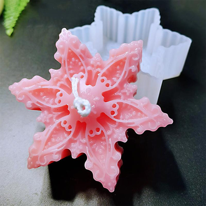 Christmas Snowflake Handmade Soap Epoxy Candle Mold