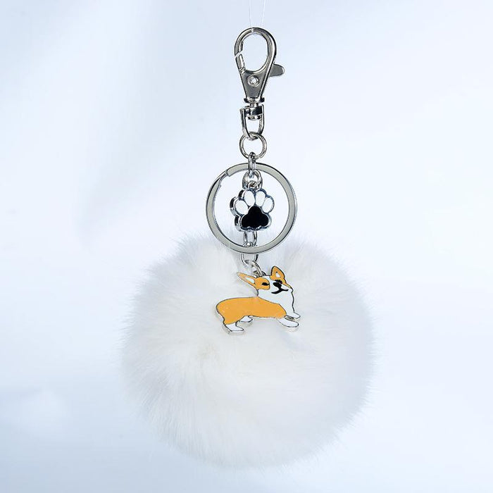 Small Dog Cat Dog Pet Metal Keychain