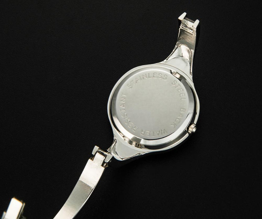 Women Luxury Stainless Steel Bangle Watches Quartz WristWatches