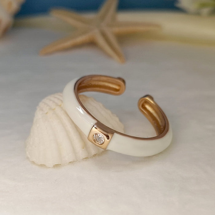 Ins Design Simple Color Oil Dripping Finger Ring