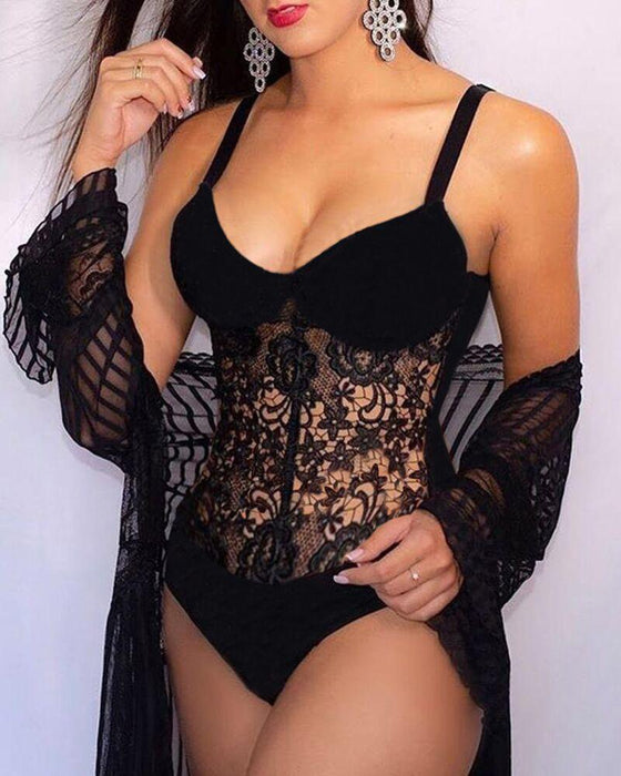 Women Lingerie Sexy Lace One-piece Underwear Bodysuit