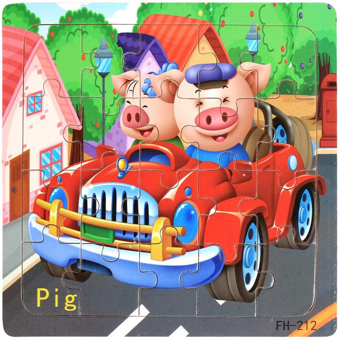 20 Piece Wooden Jigsaw Puzzle Kids Toy