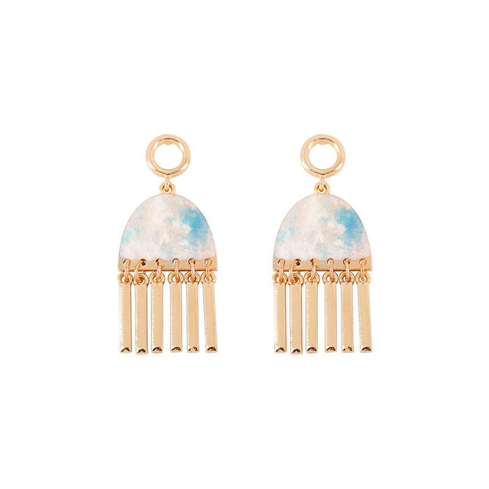 Simple Fashion Tassel Oil Painting Women's Earrings