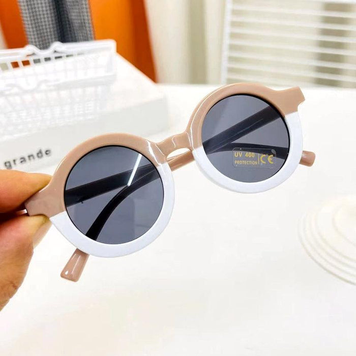 Children's sunglasses Fashion round frame Leopard Print